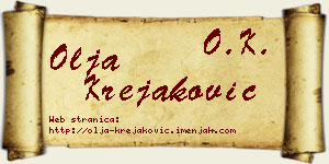 Olja Krejaković vizit kartica